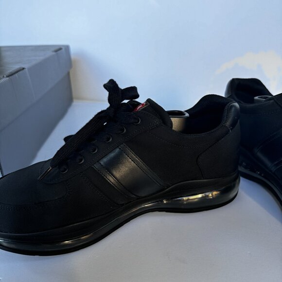 4E2858 Prada Air Sole Sneakers Black Size 9.5 / 10 - Picture 4 of 9